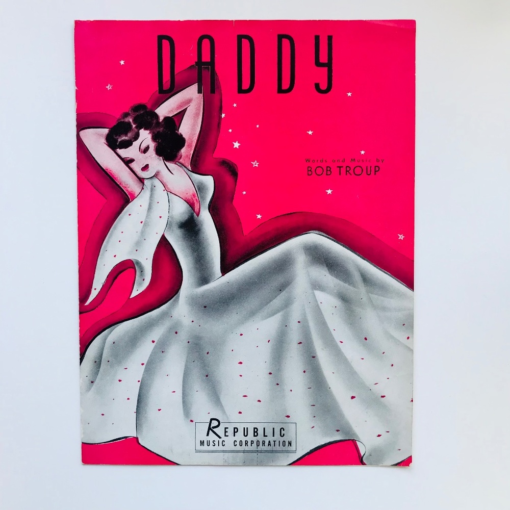 Vintage 1941 Daddy Sheet Music